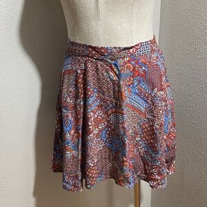 Vibrant Paisley Mini Skirt